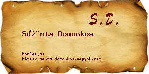 Sánta Domonkos névjegykártya