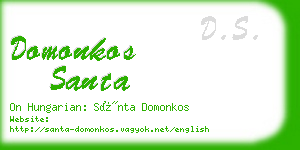 domonkos santa business card